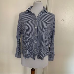F21 Striped Collared Shirt sz Small